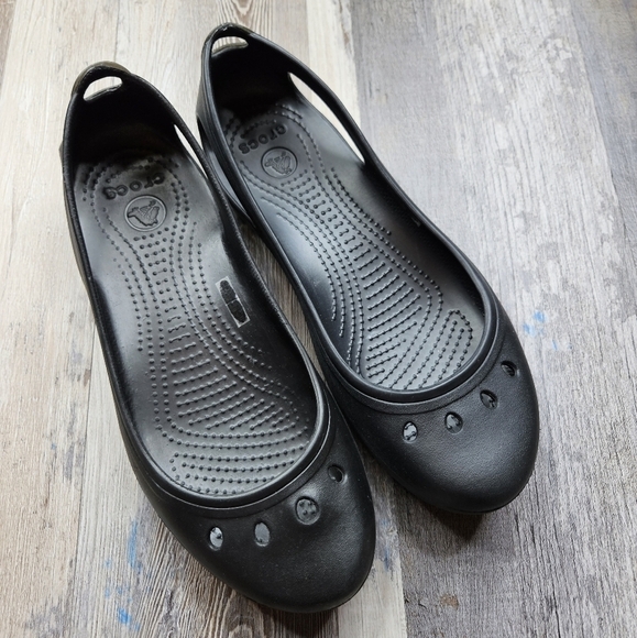 Crocs Kadee Slingback Flats Black Women's 9 - Picture 1 of 9